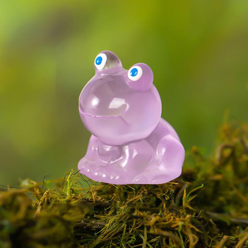 1шт мини флуоресцентная маленькая лягушка орнамент миниатюрная маленькая лягушка декор кукольного домика
