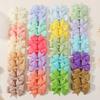 30/40pcs Baby Girls Hair Bows Clips Set Random Color 2.5'' Grosgrain Ribbon Bowbot Hairpin Barrettes Headwear Hair Accessories