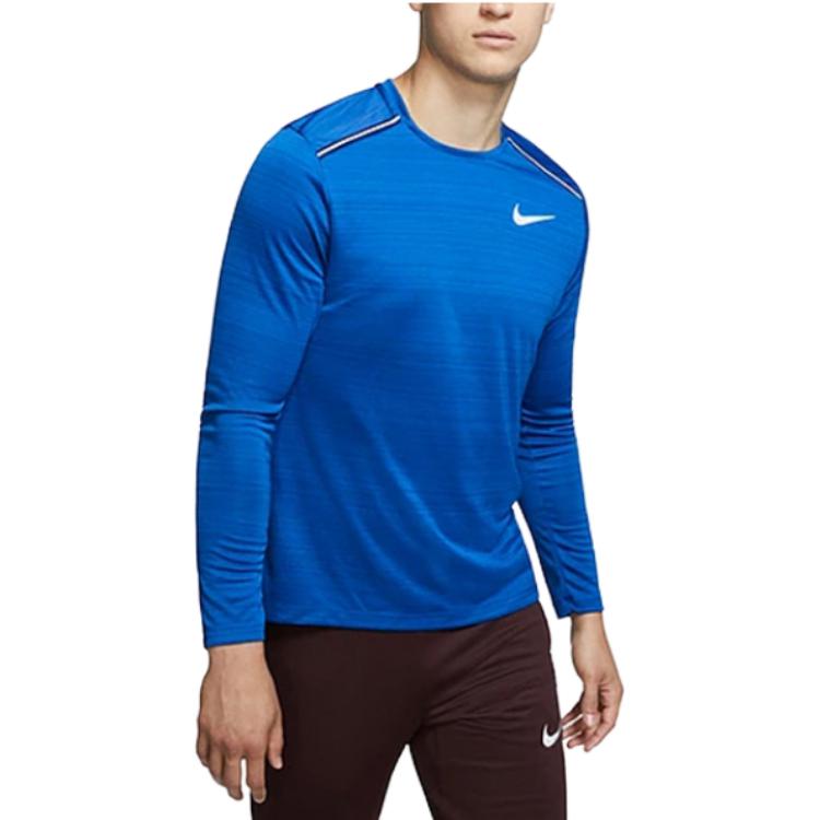 Nike Футболки мужские синие с круглым вырезом умеренного прямого кроя AJ7569-438
