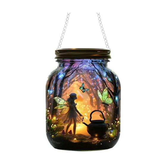 Юшэн Фея Подвесное Украшение 2D Плоская Фея Лес Акриловая Подвеска Форма Бутылки для Желаний Украшение для Внутреннего Наружного Окна Двери