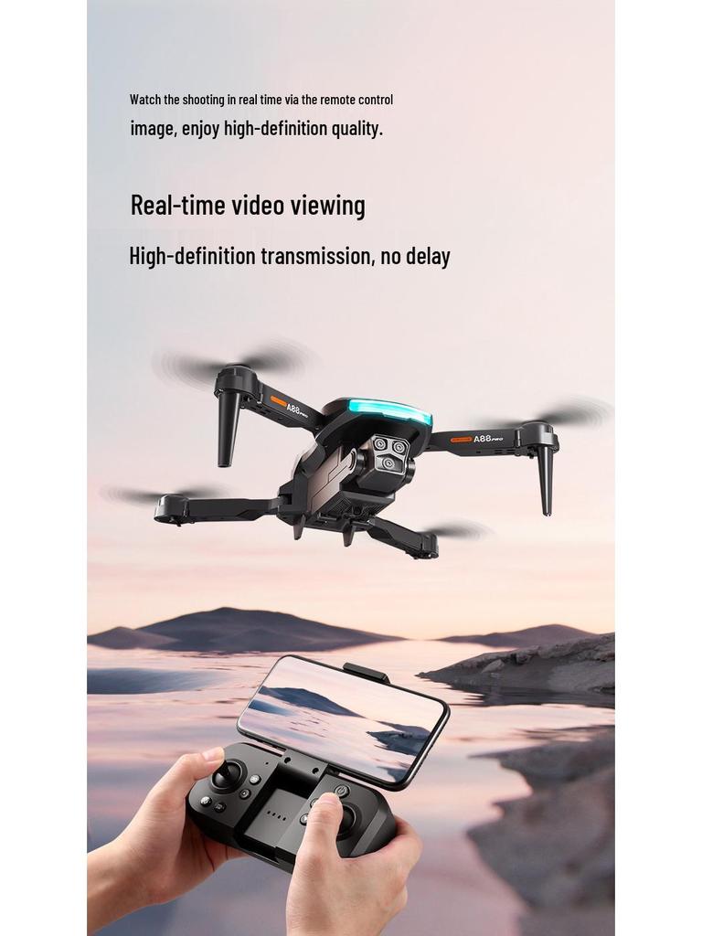 A88 Drone: 8K HD Aerial Photography, Optical Flow, Triple-Camera, Remote-Controlled Aircraft Toy