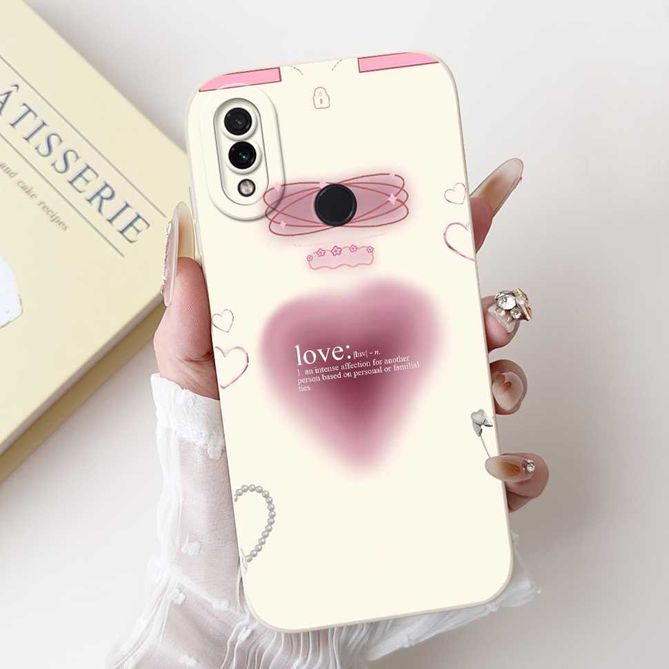 For Xiaomi Redmi Note 7 6.3" Casing Cute Cartoon Shockproof Back Cover For Redmi Note 7 note7 Flower Soft Silicone Phone Cases