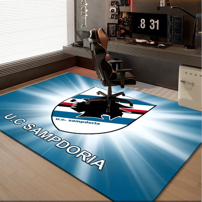 1PC rug Sam-pdoria Team Crest Design Carpet, Chair Rug,Area Rug for Office Bedroom living rooms bedroom, Doormat decor Christmas fan gifts