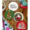 Christmas Series New Year Digital Printed 4-Piece Wooden Coasters Model 4 Pieces