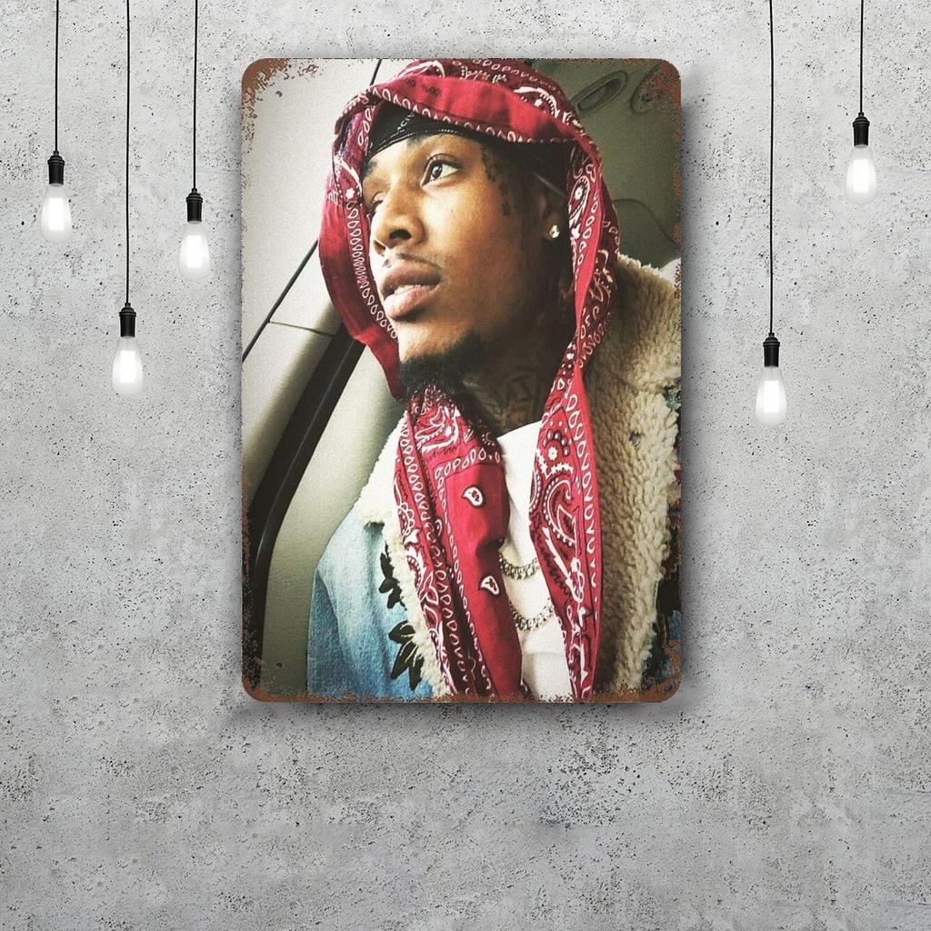 Винтажная жестяная табличка Fetty Wap Декор для дома Настенный декор Искусство Настенное панно Украшение комнаты Декор Ретро Металлическая табличка Постеры для бара