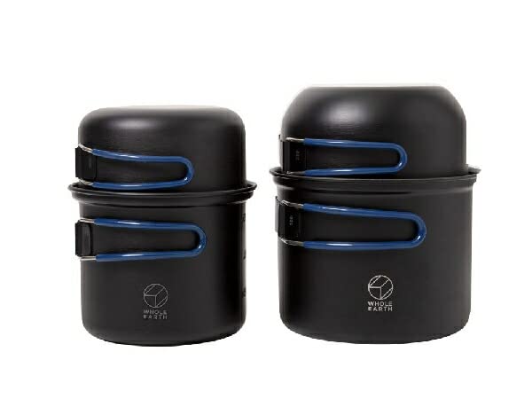Whole Earth Набор посуды для кемпинга на открытом воздухе Кастрюля Чашка Алюминиевая посуда НАБОР ДЛЯ ПРИГОТОВЛЕНИЯ NOMAD BK WE23DJ66 Черный