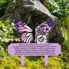 Cemetery Memorial Plaque, Butterfly Garden, Weatherproof Decoration, Yard Graveside Path