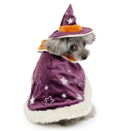 Pet Paradise Dog Clothing Accessories Wizard Costume Cape Small DS