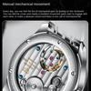 JINSHIDUN брендовые механические часы с полой звездой и турбийоном, механические часы, мужские часы, мужские часы