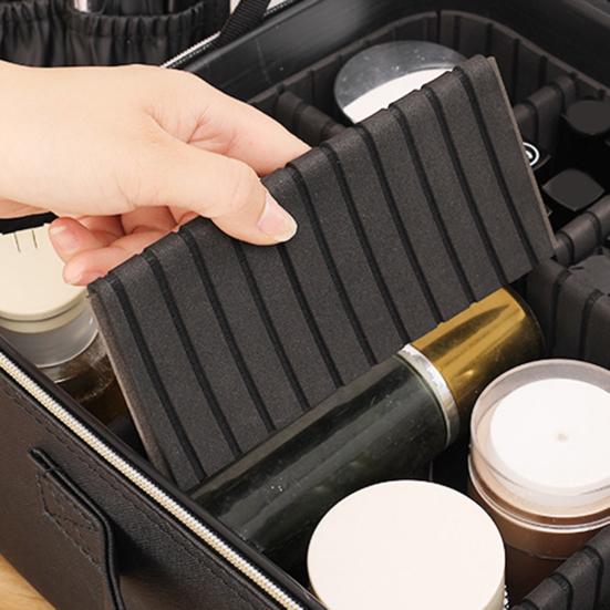 Светодиодное зеркало большой емкости с несколькими отделениями портативная дорожная косметичка для художников косметический органайзер для использования на открытом воздухе