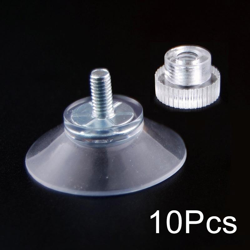 10 шт. круглых присосок для створки, пластиковых с винтами, белая гайка, вакуумный держатель, присоски