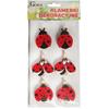 Mini wooden clothespins with ladybug 6 pcs.