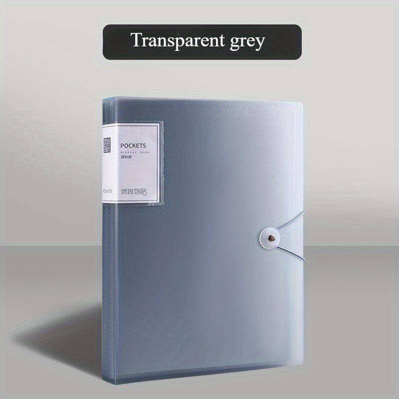 1 упаковка, органайзер для документов формата А4 с 60 прозрачными карманами - многослойная папка для хранения документов в офисе и школе, настольный органайзер, скоросшиватель