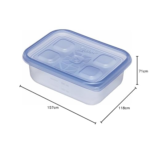 Asahi Kasei Ziploc Container - Rectangular, 480ml, 2 Count