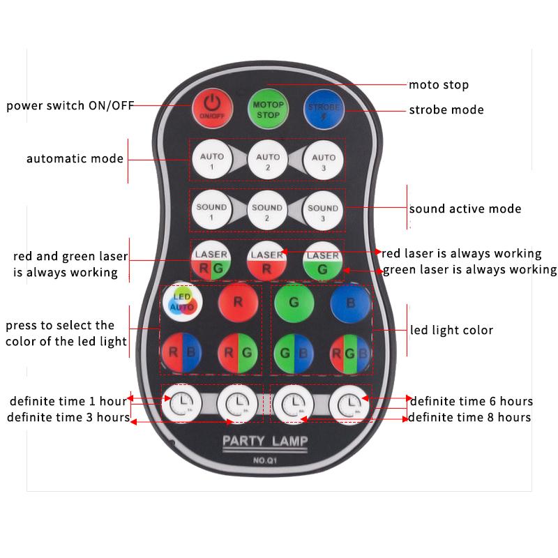 Дискотека RGB Лазерный сценический луч Звуковая активация DJ Вечерние огни со стробоскопическим эффектом вспышки
