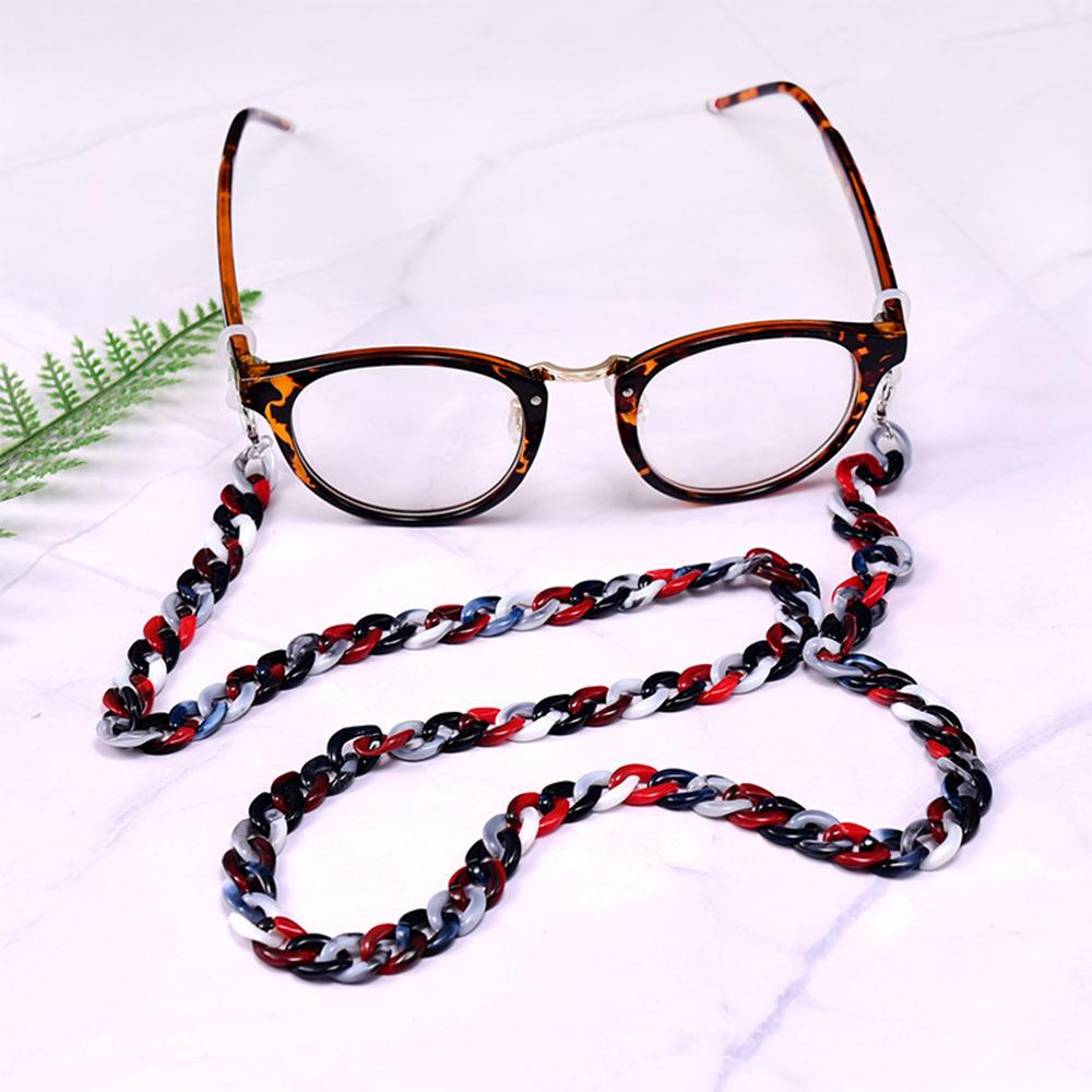 Eyewear Accessories Acrylic Anti Slip Leopard Neck Strap Mask Chain Eyeglasses Rope Glasses Chain