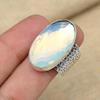Lovely Milky Opal Gemstone 925 Sterling Silver Handmade Design Jewelry Women Ring