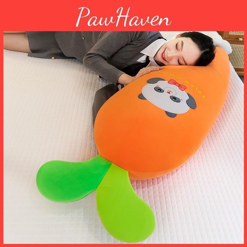 Cartoon Carrot Panda Bed Pillow Soft Plush Toys Material For Children Aid Sleep