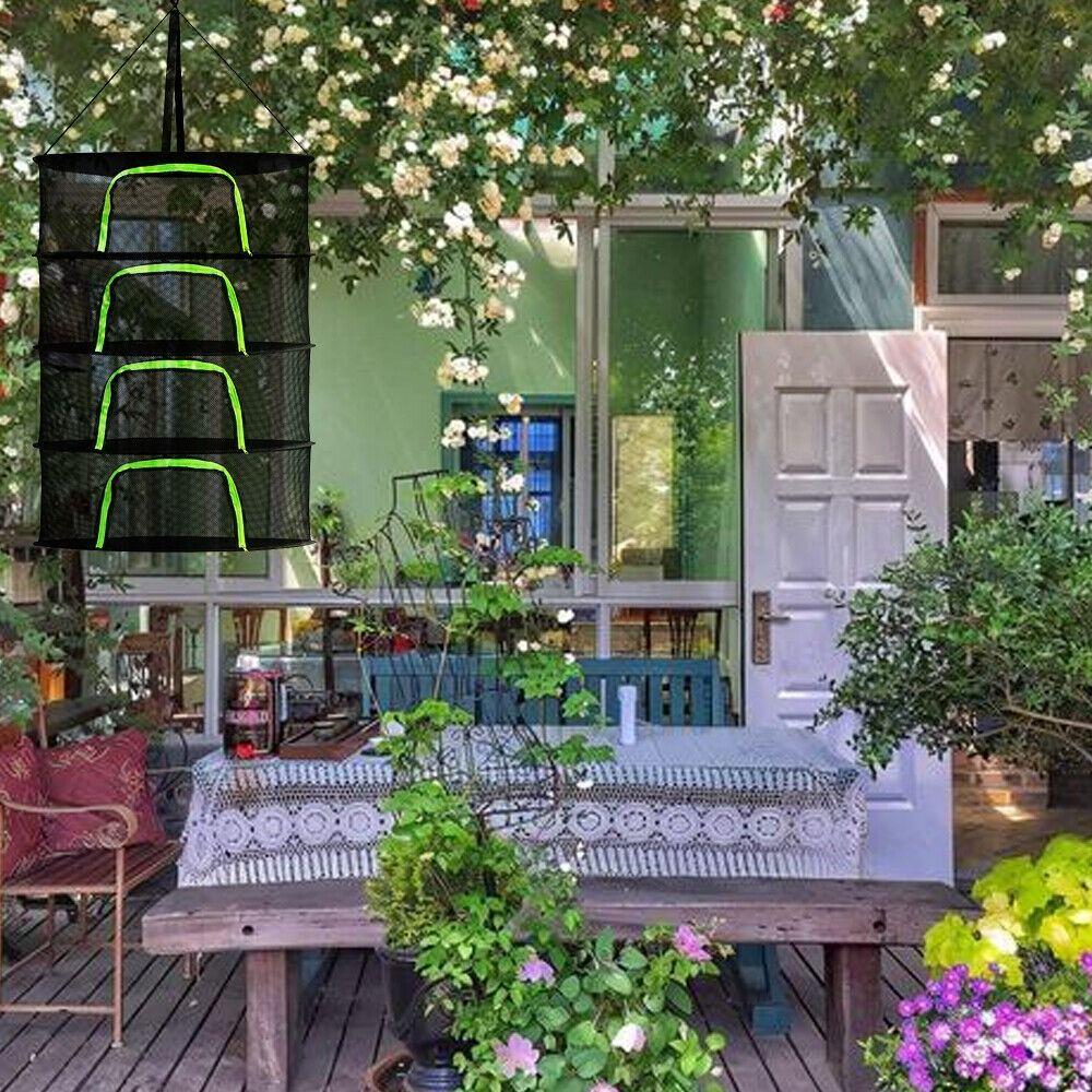 Для растений Подвесная сушилка для бобов с застежкой-молнией Сушильная сетка для трав Подвесная сушилка Сетка для сушки