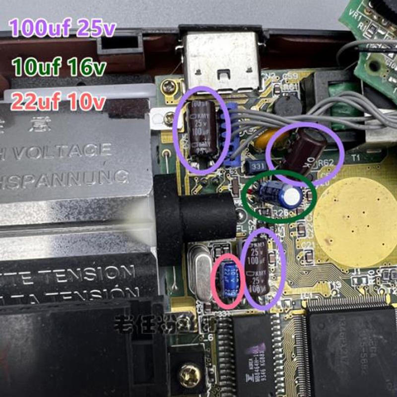 Конденсаторы для Sega Gamegear Gg Материнская плата конденсаторы ремонт замена