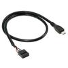 Xiwai Адаптер-удлинитель USB-разъема материнской платы на Micro USB для мини-монитора, сенсорной панели, камеры 2.0 9-контактный 10-контактный 5-контактный кабель, 1,65 фута/50 см,