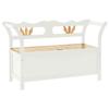 VidaXL White Bench 107x45x75.5 Cm Solid Fir Wood 351774