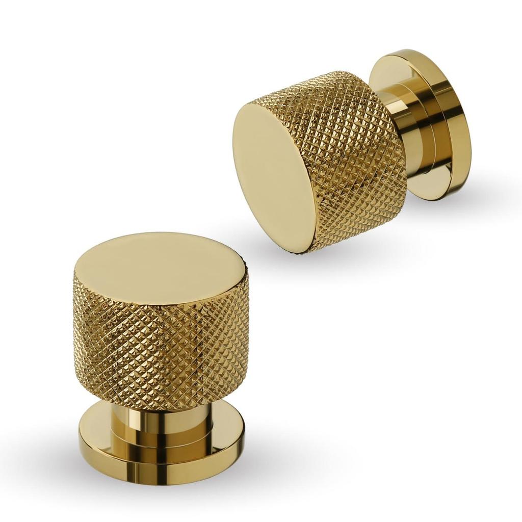 Piece Knobs for Cabinets– Modern Aluminum Drawer Knob for Kitchen, Wardrobe, Cupboard, and Home Furniture (PVD Gold Finish)