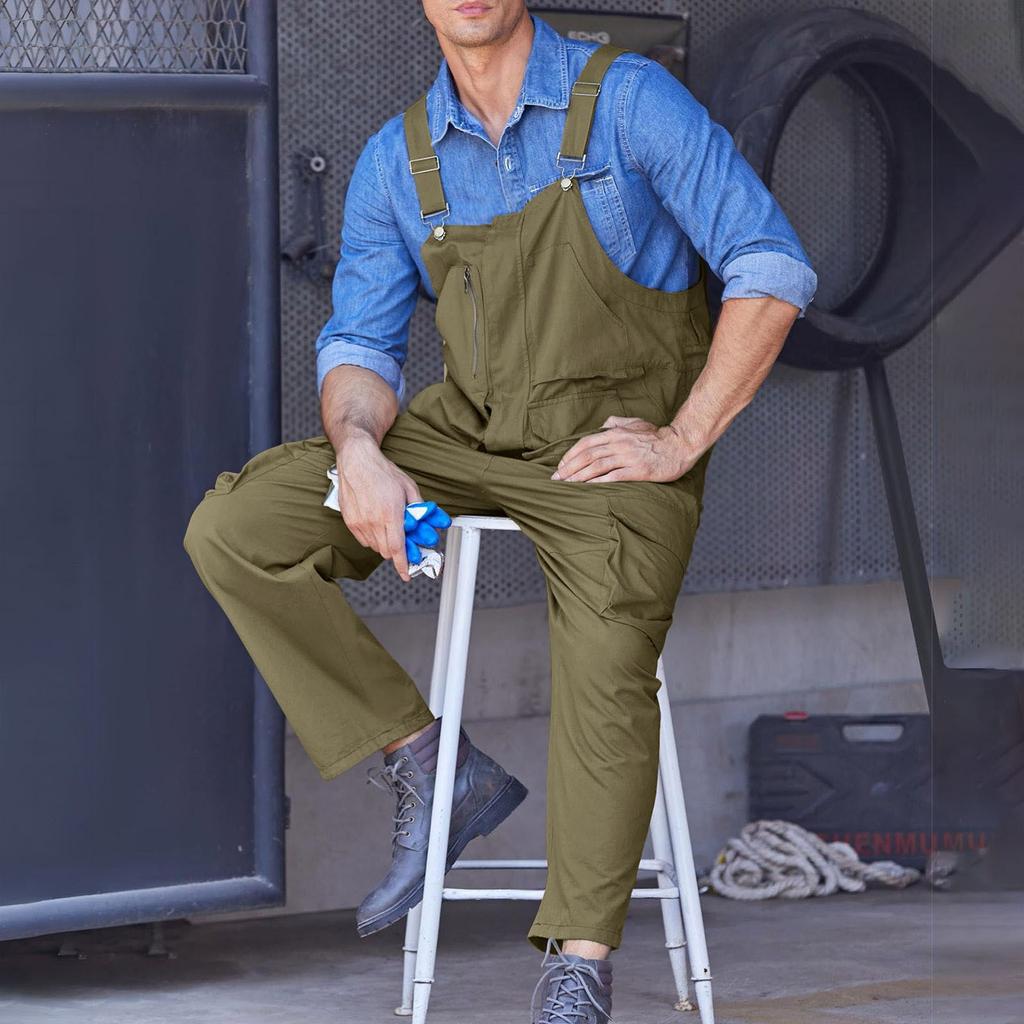 Мужские комбинезоны, комбинезон нагрудник для мужских рабочих комбинезонов, рабочая одежда унисекс, комбинезон большого размера