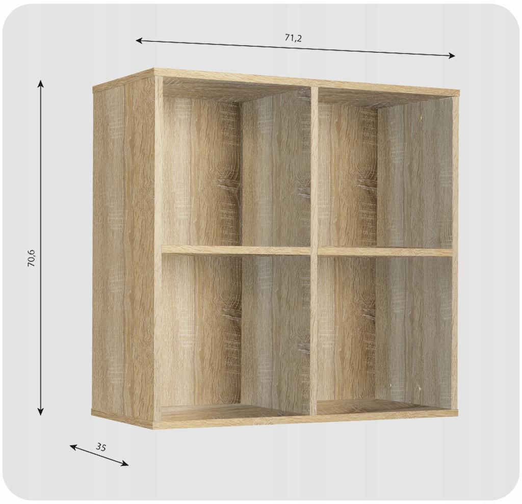 Regał półka organizer pojemnik stojak na płyty winylowe segregatory Cubo 4