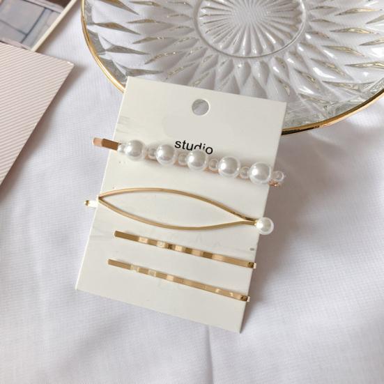 4 шт./компл., заколка для волос с бантом в форме сердца и искусственным жемчугом для девочек, заколка для волос, головной убор, подарок