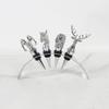Metal Wine Stopper Silver Animal Head Sealing Plug Simulated Deer Sculpture Champagne Bottle Stopper Home Accessories