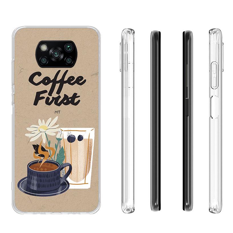 Coffee Wine Cup Cover Phone Case For Xiaomi Poco F7 Ultra X7 X6 X5 Pro M7 Redmi 15C 15 13C 13 12C 12 10C 10 9A 9C 9T 9 Shell Poc