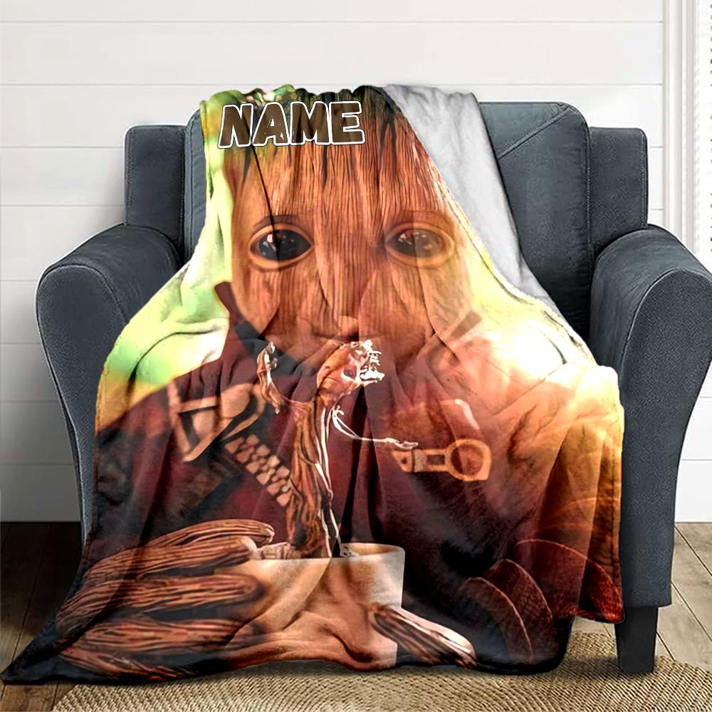 Custom Name Despicable Minions Party blanket for Couch & Bed, Plush Cozy Fuzzy Blanket Super Soft & Warm Blankets for Fall and Winter. 09081