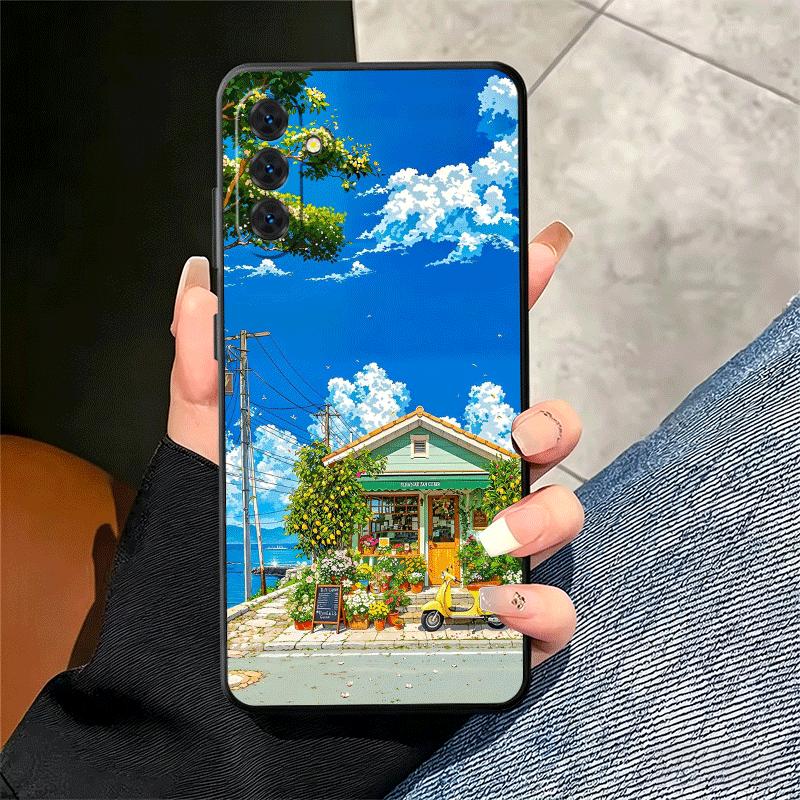 Anime Aesthetic Scenery Soft Phone Case for Samsung A17 A37 A57 A16 A26 A36 A56 A15 A25 A35 A55 A14 A24 A34 A54 A13 A23 A33 A53