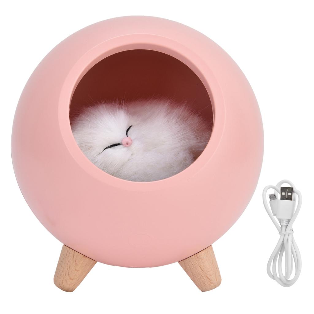 LED Night Light Pet House Shape Table Lamp USB Rechargeable Light Bedside Nightlight for Birthday