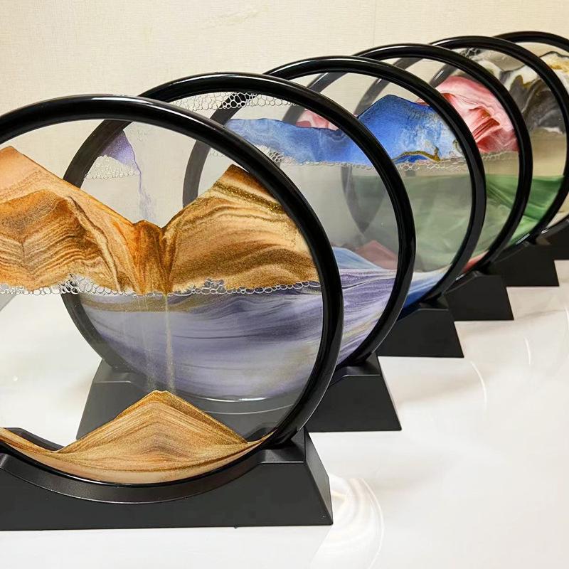 3D-искусство песочных часов в стиле зыбучих песков: Креативное украшение рабочего стола для дома или офиса