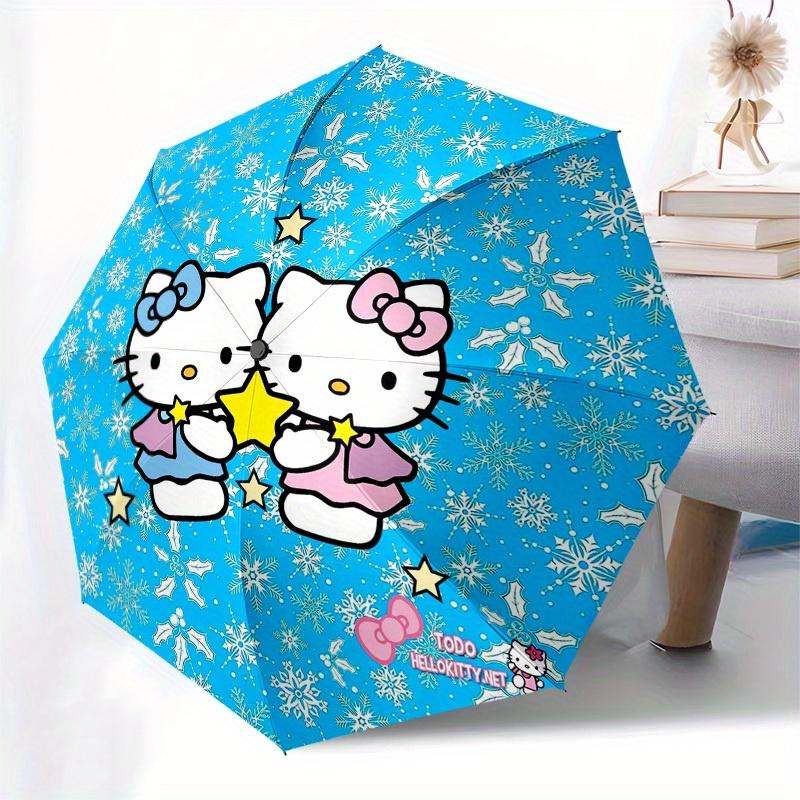 1pc Hello Kitty Winter StarsUmbrella with Plastic Handle,Suitable for All Seasons Home Travel Outdoor UmbrellaSanlio142