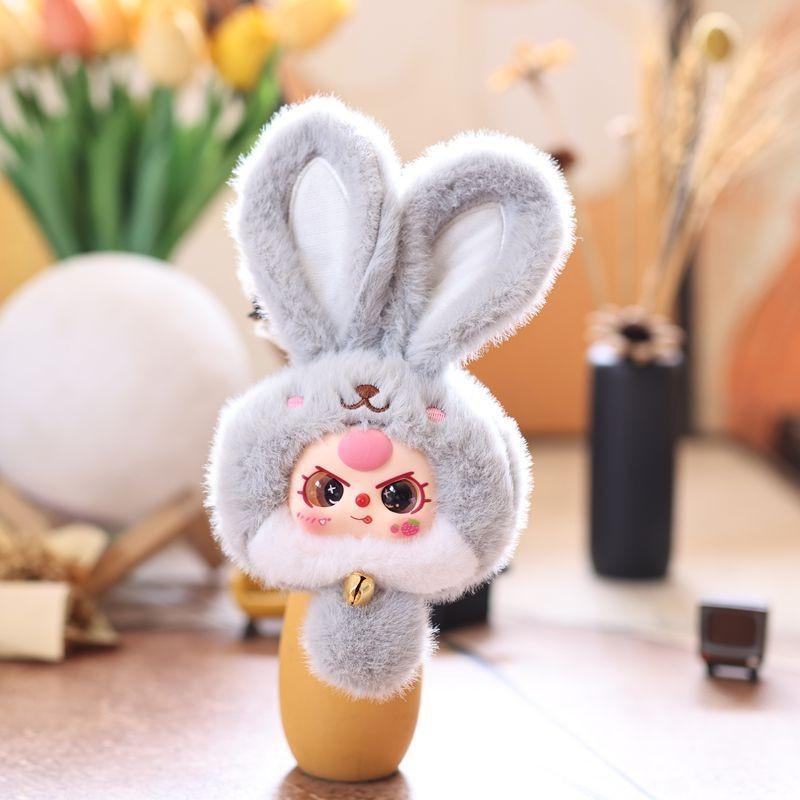 Plush Bunny Keychain With Soft Short Pile Pp Cotton For Kids And Collectors