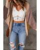 Loose Open Front Knitted Cardigan