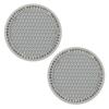 2PCS Diamond Car Coaster Water Cup Slot Non-Slip Mat Silica Gel Pad Cup Holder Mat Car Gadget Bling Car Accessories for Woman