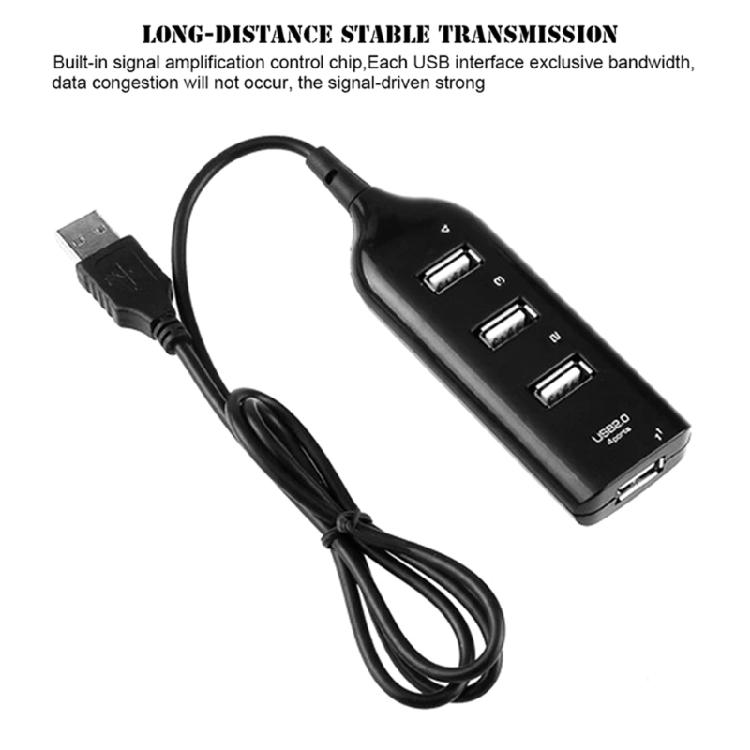 Fast Data Transfer USB Splitter 4-port USB 2.0 Hub with Plum-shaped Pocket Shape
