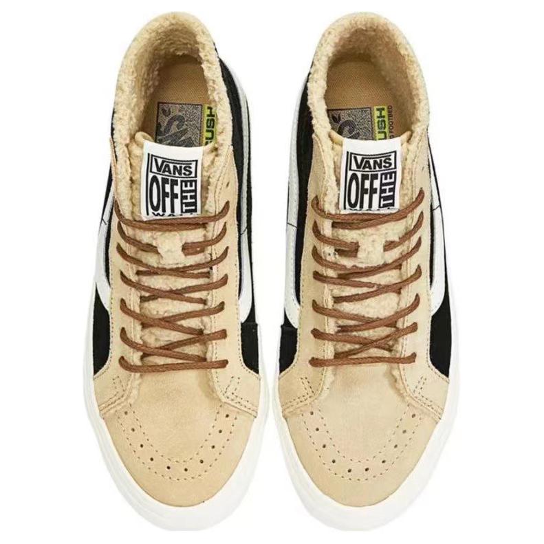 Vans Sk8 Hi Sf Retro Color Block Durable Shock Absorption Low Top Canvas Shoes Unisex Sneakers Black Brown VN0A4BX6Y3U