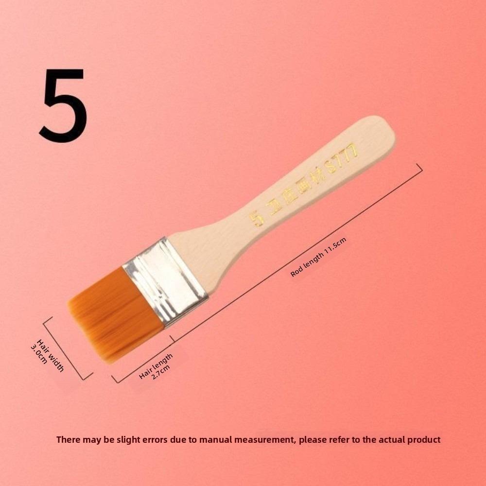 Практичная кисть для масляной краски, деревянные ручки, нейлоновая чистая кисть, новая кисть для рисования волосом, художественные принадлежности