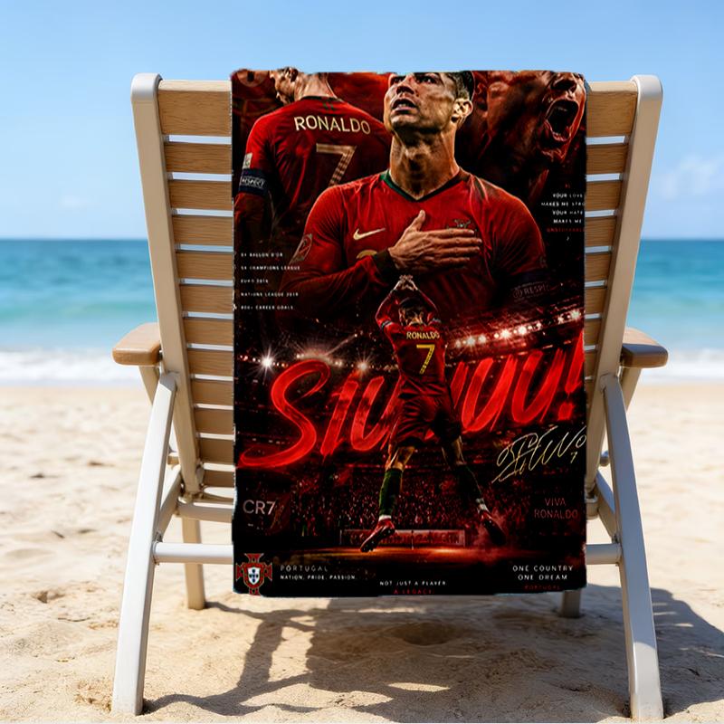 Man United Soccer Action Beach Towel - Soft, Absorbent Microfiber, Lightweight, Ideal for The Beach, Parties, Travel, Camping fan gifts
