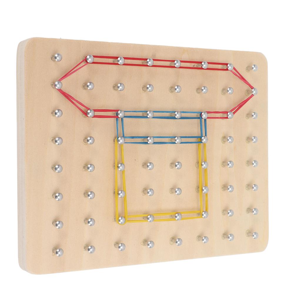 Wooden Geoboard Montessori Toys Graphical Learning Educational Toys for Baby Toddlers Boys Girls