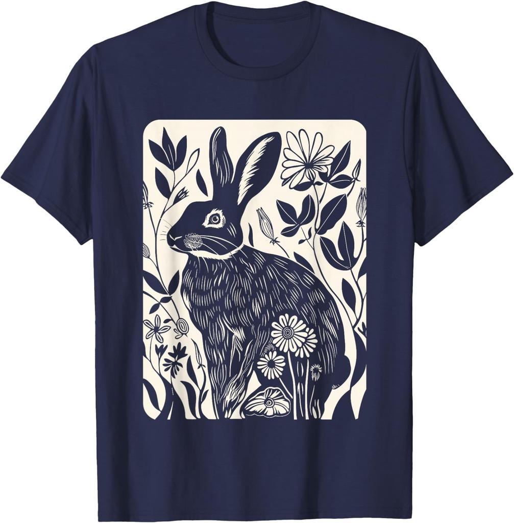 Easter Rabbit Flowers Nature Bunny Lovers T-Shirt