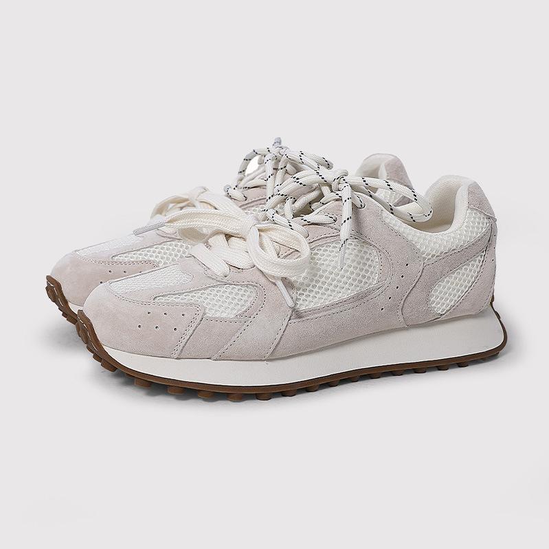New Grape Mother With The Same Fashionable Retro Pair Of Shoelaces Spliced Mesh Versatile Casual Style Sports Shoes Women