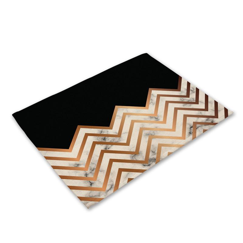 Домашний декор, льняные коврики для обеденного стола, роскошные кухонные салфетки с скандинавским геометрическим узором, 40X30 см, подставки под чашки и миски