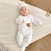 Детский ромпер с хлопковым наполнителем: Теплый, тонкий хлопковый костюм для ползания для мальчиков и девочек - Идеально подходит для весны, осени и зимы