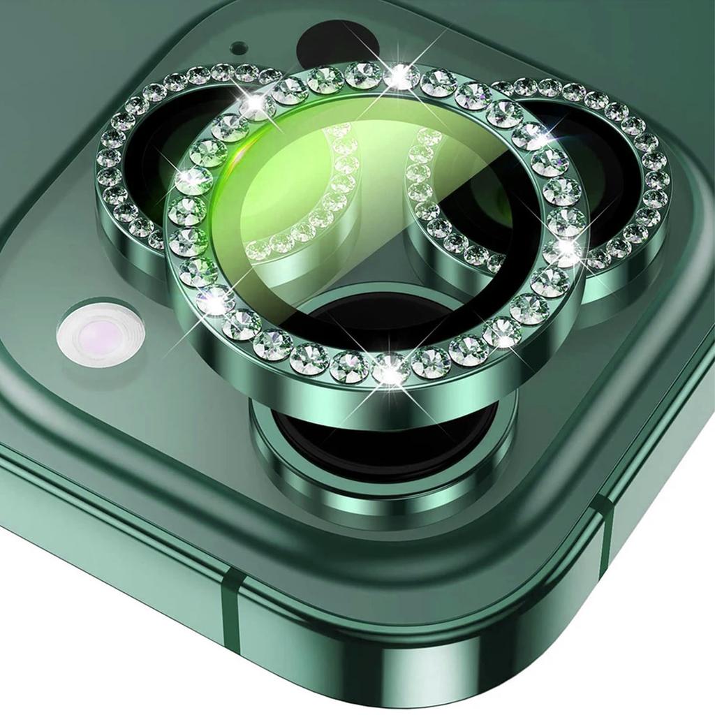 Чехол для объектива камеры Diamond для IPhone15 14 Pro Max 13 Pro Max 12 Pro Max Защитный чехол для объектива камеры для IPhone11 Защитная крышка из закаленного стекла